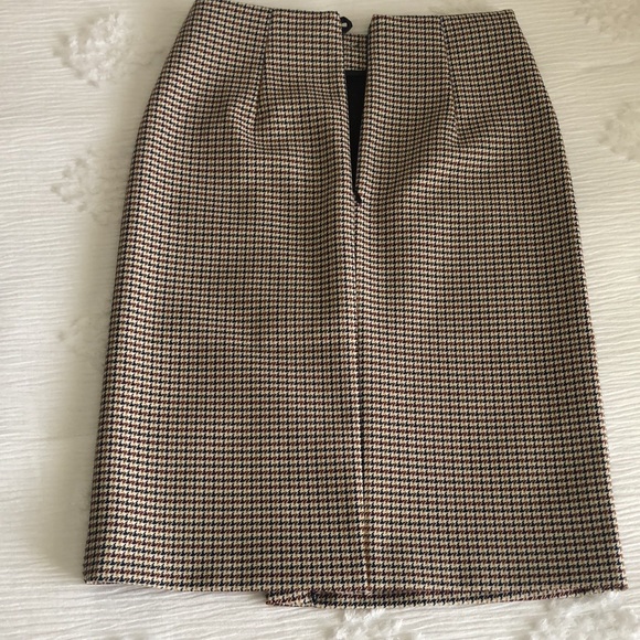H&M plaid pencil skirt back zip up - Picture 4 of 4